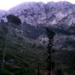 Cresta del Benicadell - Aproximacin desde la casa forestal de la cara nord de la Cresta, en la Vall d'Albaida, a los pies de la imponente Cresta de Benicadell.