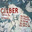 Marca de inicio de la vía Cilber - Incluye longitud y grado de los largos con pintura roja