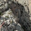(L3) En todo el hombro - Toni escalando el tercer largo de la Llobet